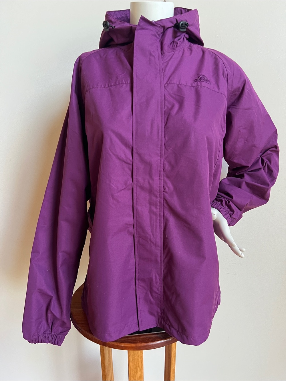 armadillo Hooded Rain Jacket womens purple wind jacket medium